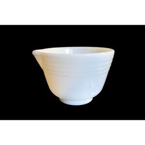 Vintage Pyrex Hamilton Beach Mixing Bowl Pour Spout #26 Ribbed White Milk Glass